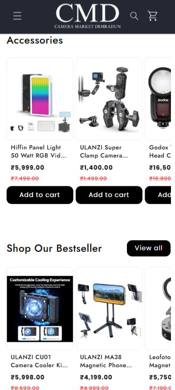Camera Market app screen 2
