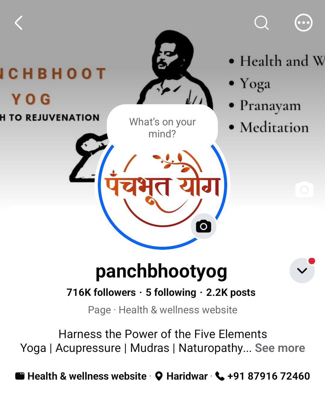 Panchbhoot Yog — Building a Wellness Brand to 716K+ Followers